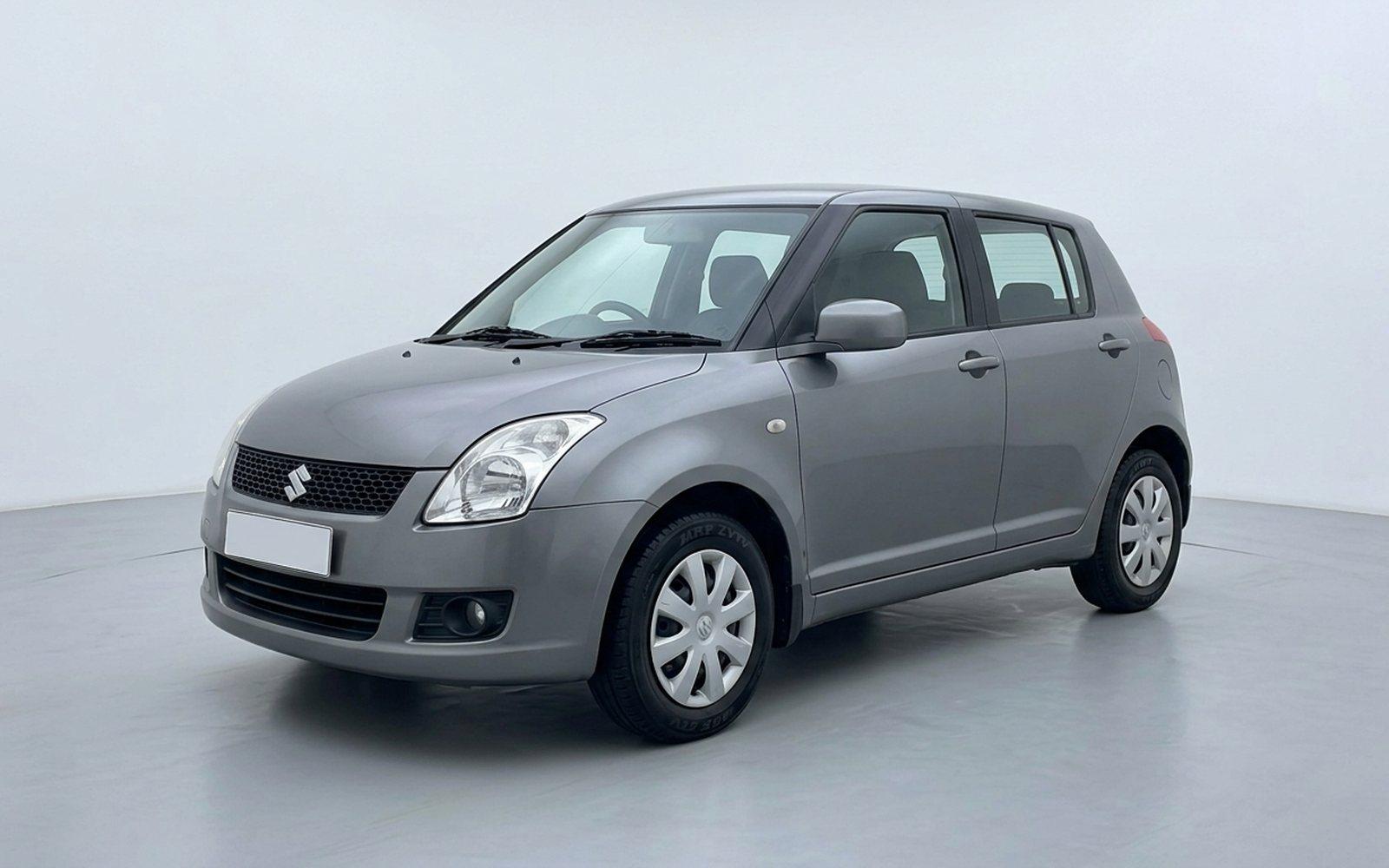 2010 Maruti Suzuki Swift, grey, front three-quarter view